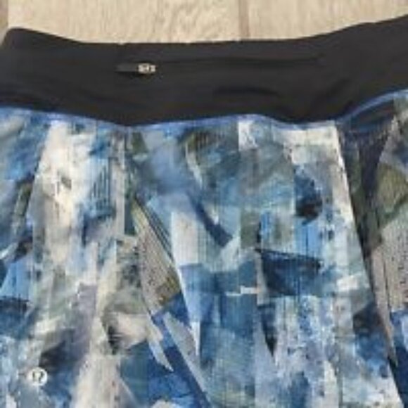 Lululemon Pace Rival Skort Skirt Sun Dazed Multi Blue Size 4 Regular EUC - Picture 5 of 12
